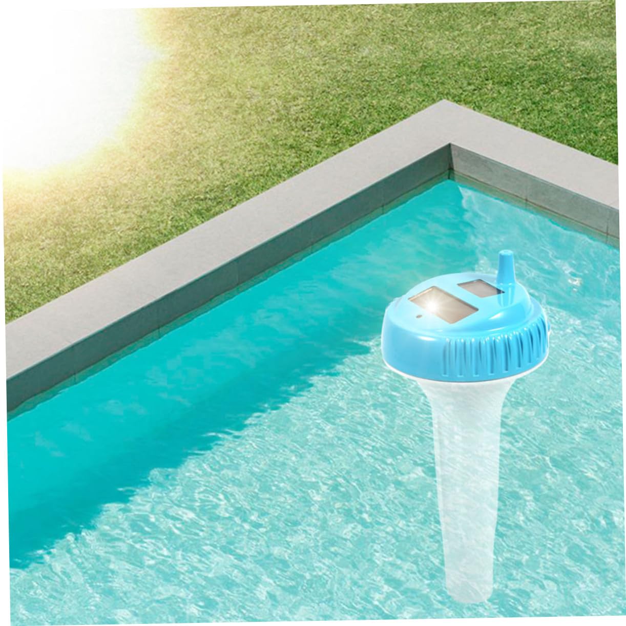 Termómetro Digital Flotante para Piscinas y Spas Inalámbrico Resistente al Agua con Sensor Externo Pantalla Fácil Lectura Diseño sin Cables para Monitorizar Temperatura Acuática