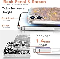 Vista 659 de I-MGAE-IN-AR - Funda diseñada para iPhone 12 y 12 Pro, diseño de mariposa plateada brillante, funda protectora de poliuretano termoplástico, suave