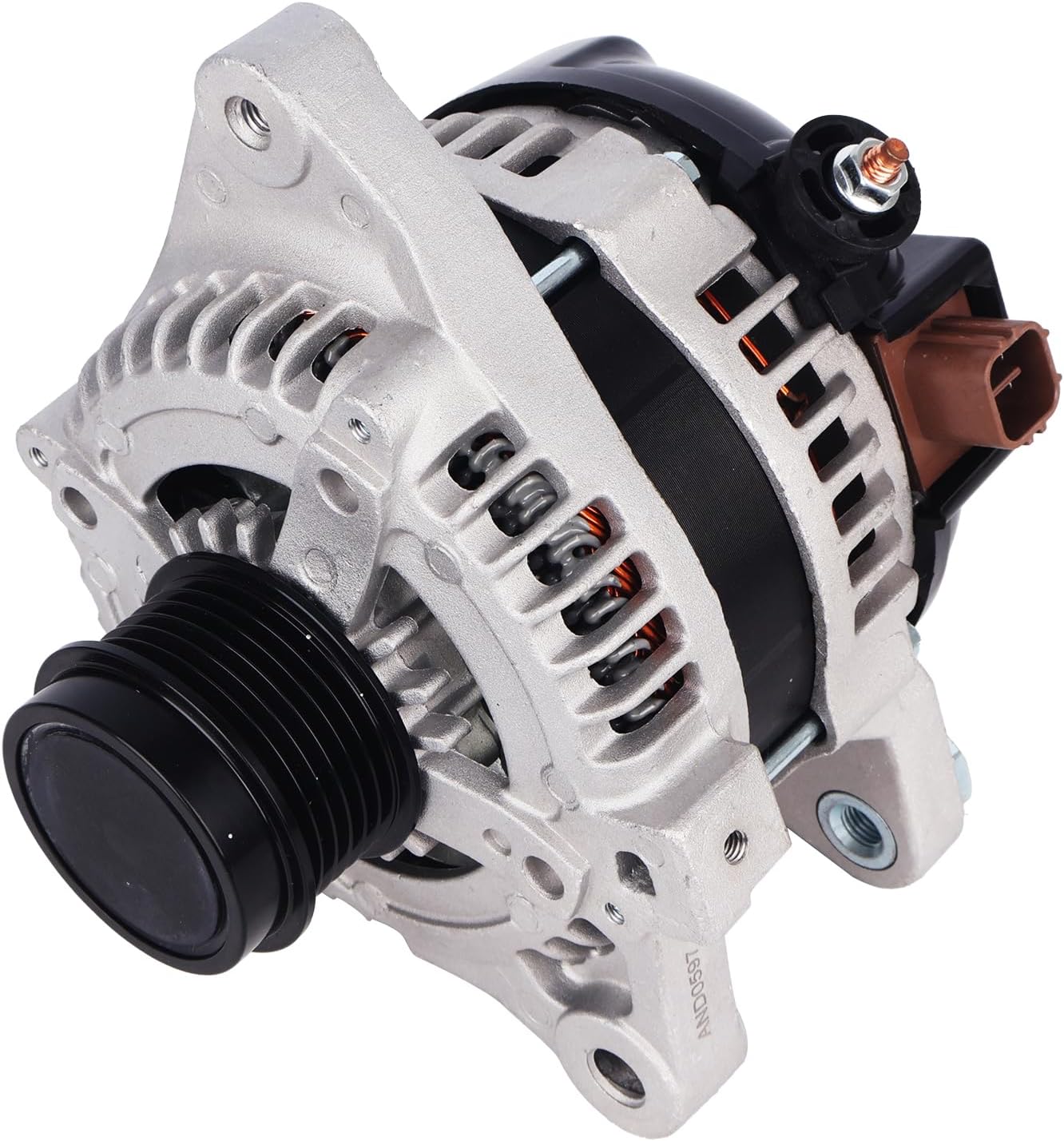 Autoround Alternator Fit for 2011-2013 Toyota Corolla & Matrix, 1.8L L4, 12V 100A/110A 6-Groove Clutch Pulley Clockwise, Replace# AND0597, 400-52414R, VND0597