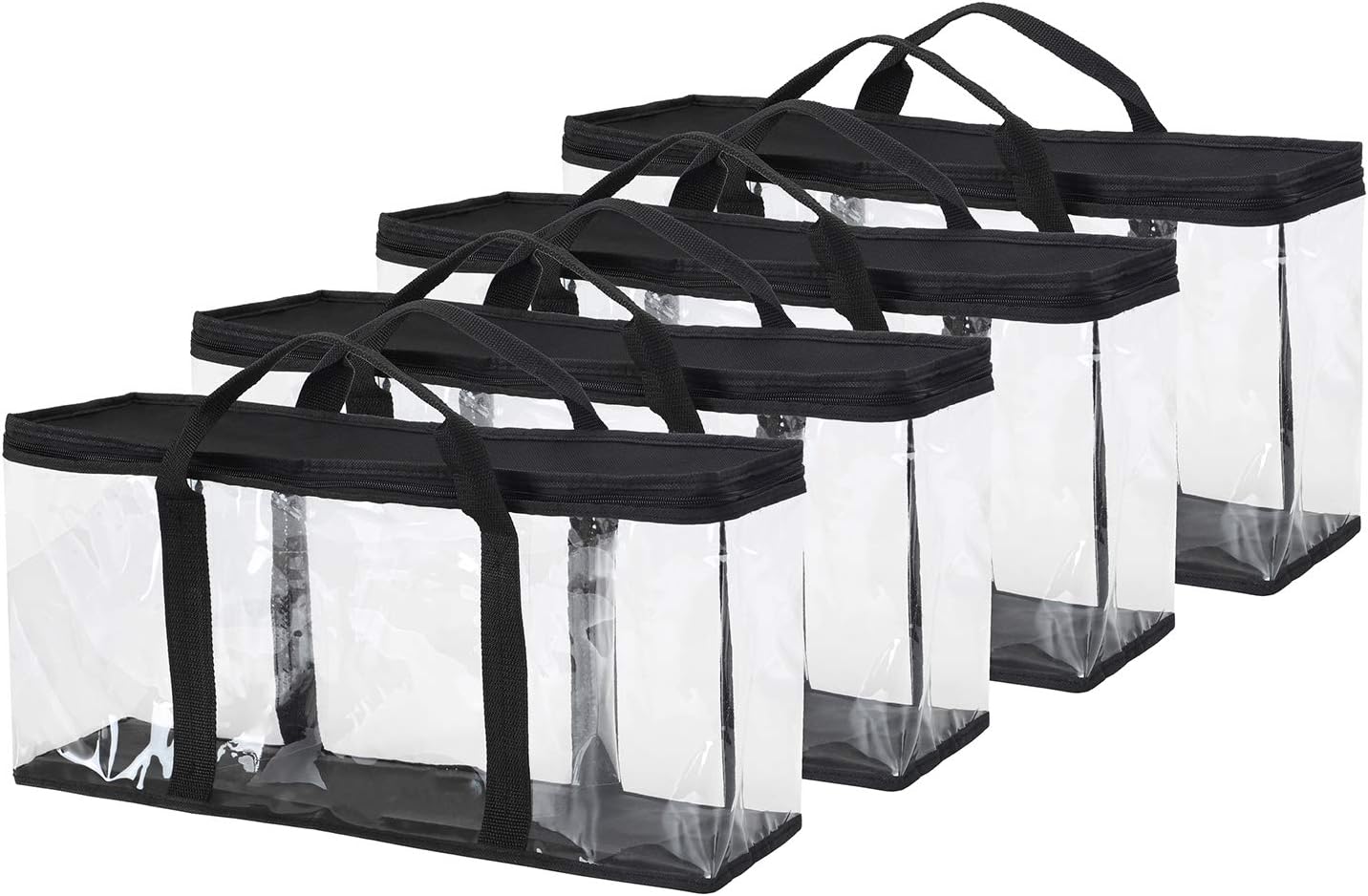 Fasmov 4 Pack VHS Storage Bag Hold up to 60 Large VHS Tapes (15 Each Bag)