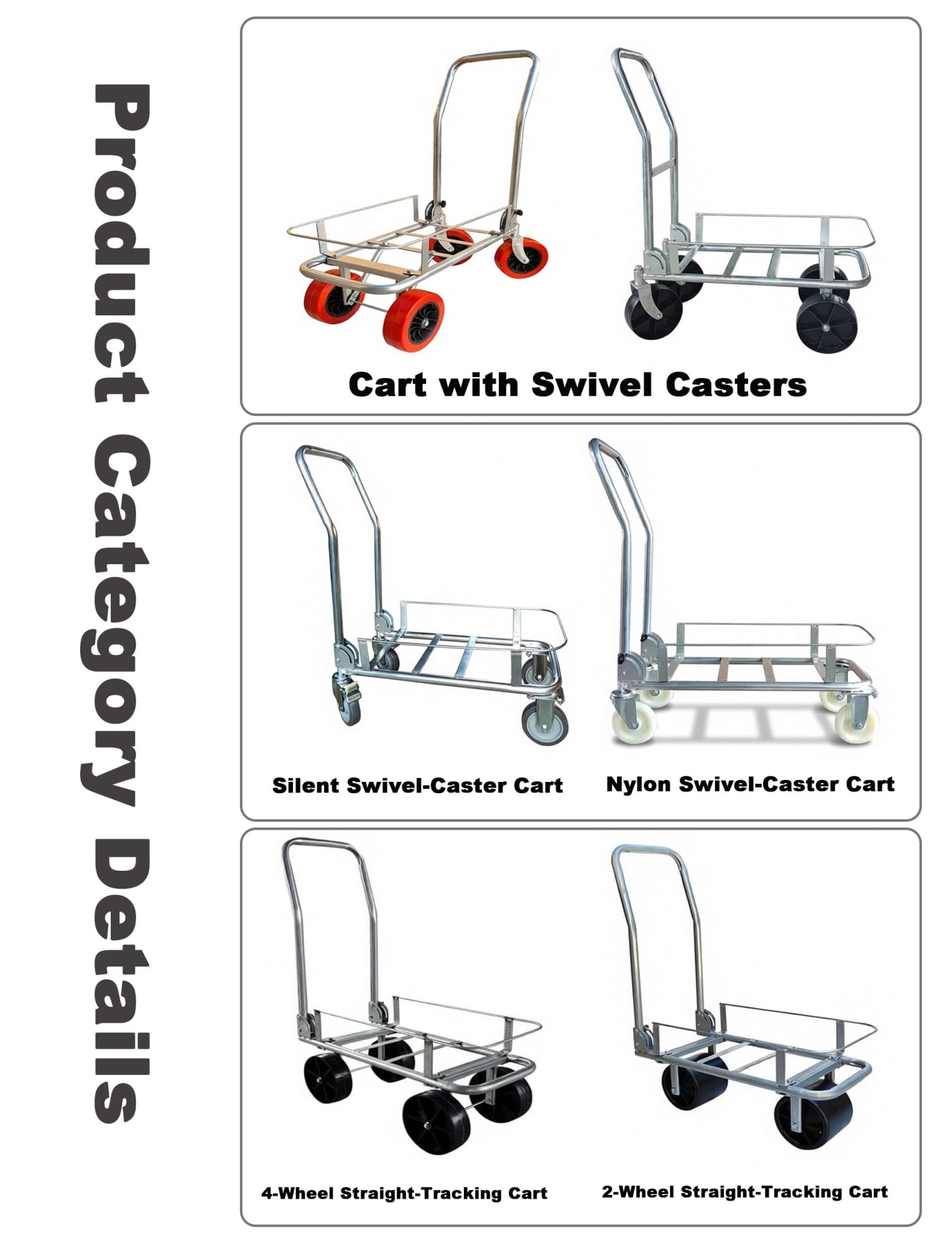 Carrello pieghevole a mano, carrello portatile leggero e compatto per bagagli, carrello salvaspazio