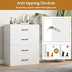 Giantex Stackable 2-Drawer Dressers for Bedroom - Short Dresser Two Drawer Storage Cabinet w/Handles & Anti-Topping Device, Small Dresser Chest of 2 Drawers for Closet Bedroom (2, White)