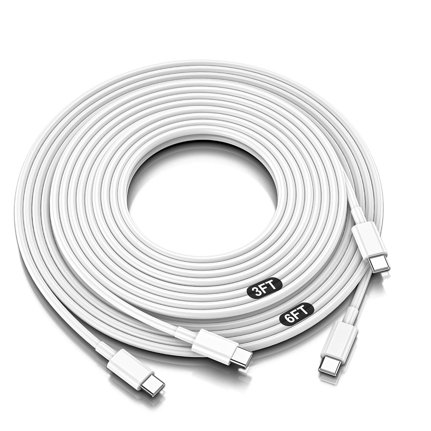 FEEL2NICE Long USB C to USB C Charging Cable 3Pack 10ft, USBC Fast Charger Cord, 60W Type-C to Type-C Cable for iPhone 17/16 Pro Max Plus, iPhone 17 Air, iPad Air/Pro