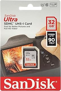 SanDisk 32GB Ultra SDHC UHS-I Memory Card - 90MB/s, C10, U1, Full HD, SD Card - SDSDUNR-032G-GN6IN
