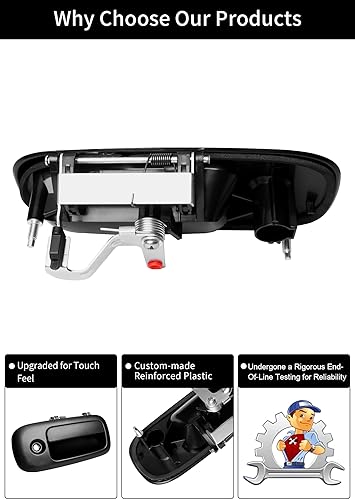 Miniatura 4 de Manija de puerta exterior, compatible con Chevy Express 1996-2009, GMC Savana 1500 2500 3500 4500 Van, lado del pasajero delantero derecho con