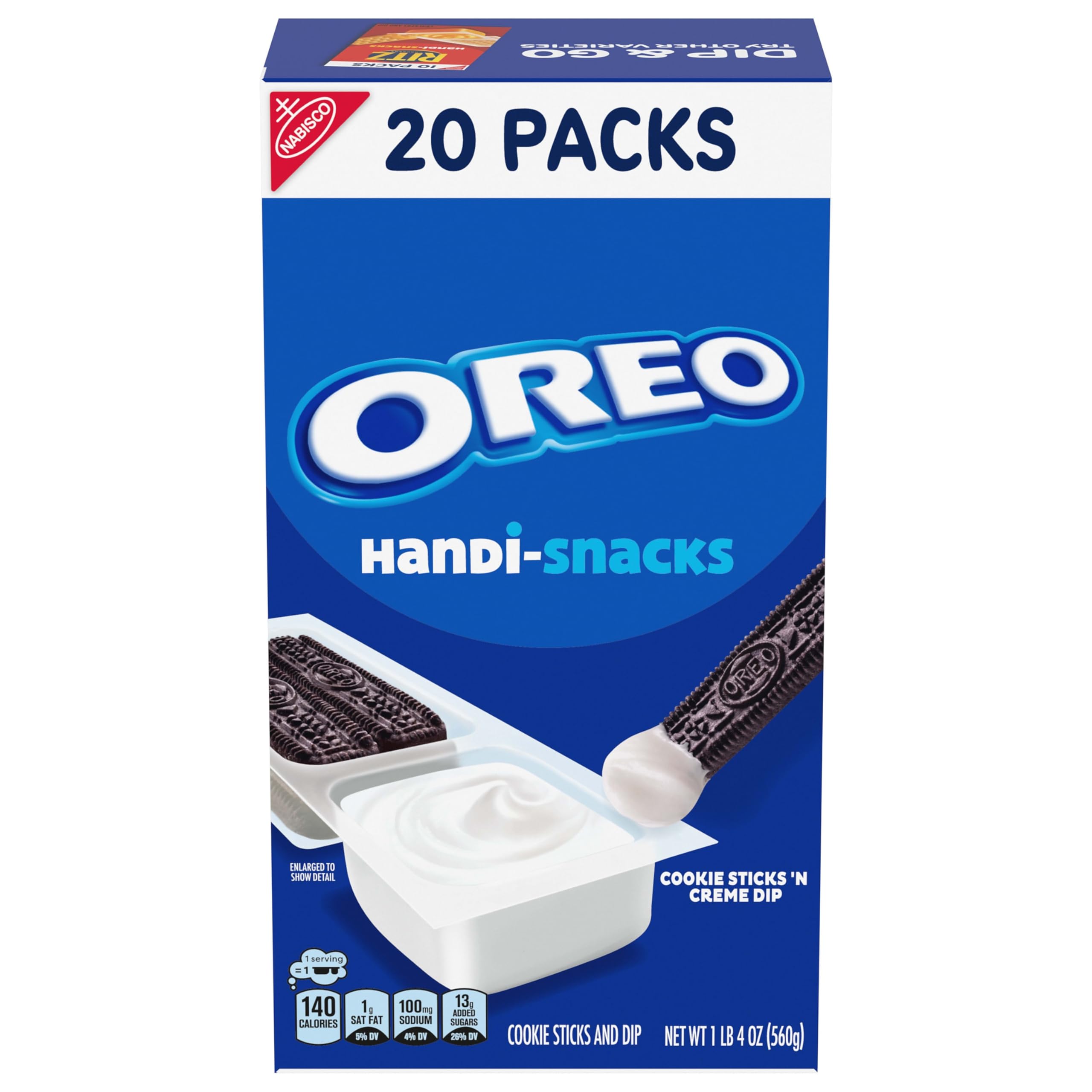 Handi-Snacks OREO Cookie Sticks 'N Creme Dip Snack Packs, 20 Snack Packs