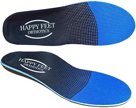 HappyFeet High Arch Support Insoles, Orthotic Shoe Inserts for Plantar Fasciitis Relief, All-Day Comfort & Pain Relief for Men & Women S Women 7.5-8 Men 5-6.5