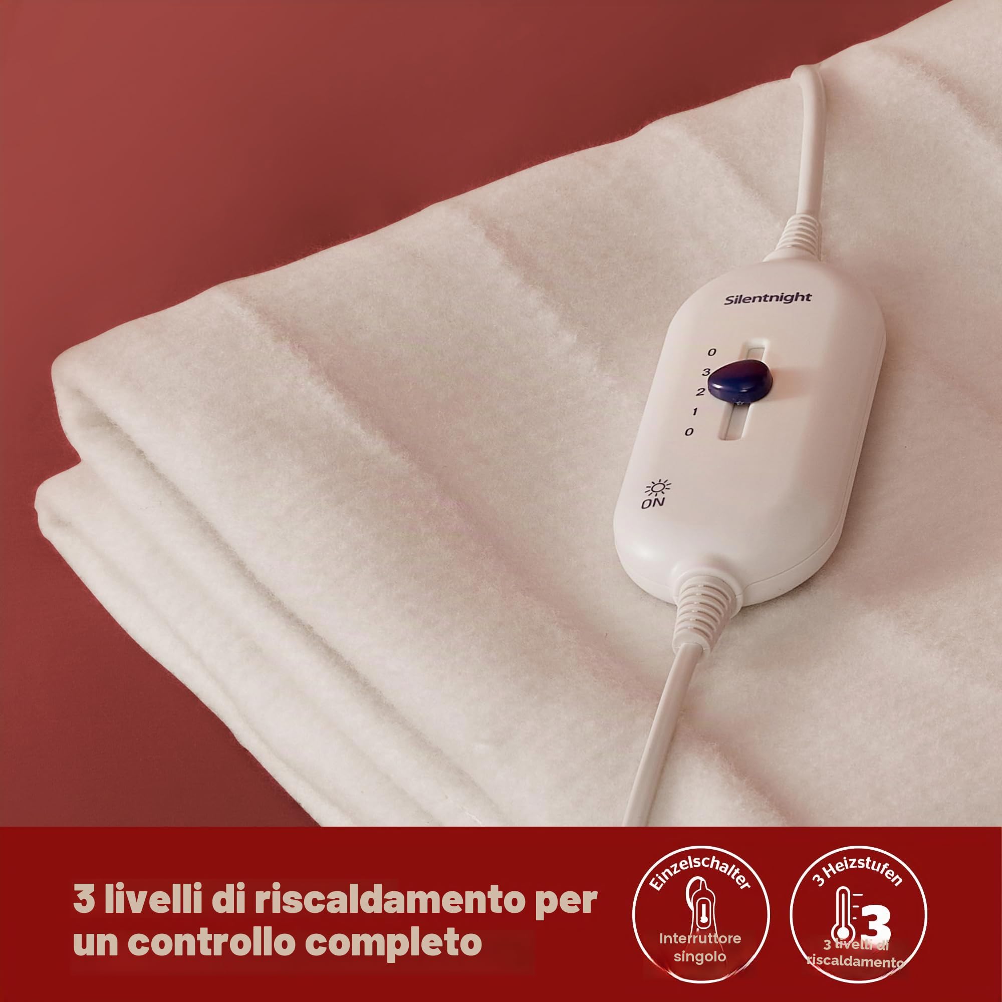Silentnight Comfort Control - Coperta elettrica, 80 x 150 cm