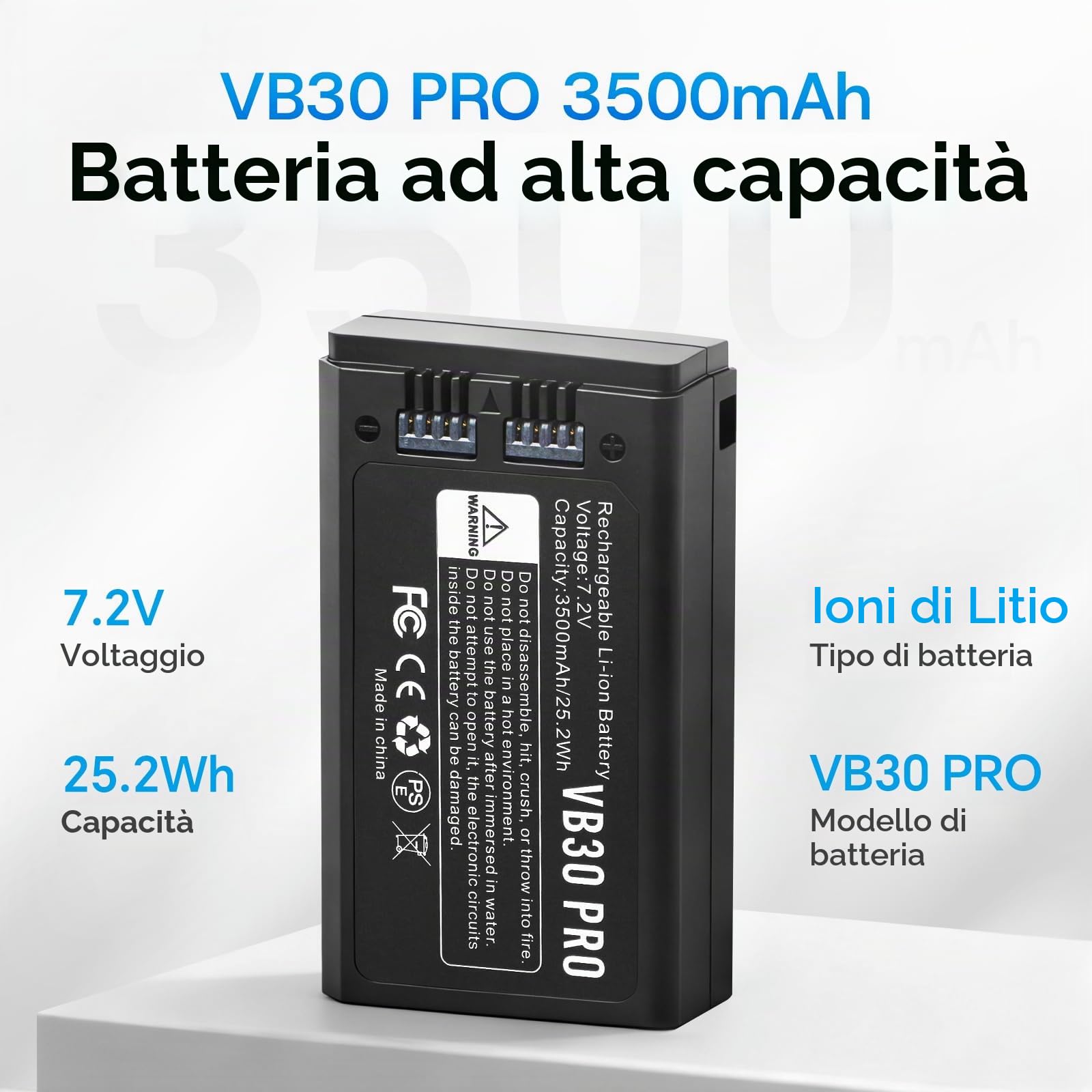 2-Pack VB30 VB26 VB26/B Batteria di ricambio per fotocamera GODOX V1PRO V1 | Compatible GODOX V1S V1N V1C V1F V1O V860III AD100PRO V860III-S V860III-C V860III-N V850III Camera Flash with Type-C Cable