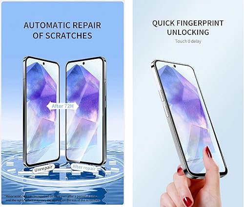 Miniatura 5 de 3 piezas de película de hidrogel a prueba de polvo para Motorola Moto G Power 5G (2024) 6.7 "Protector de pantalla de TPU suave HD Película de gel