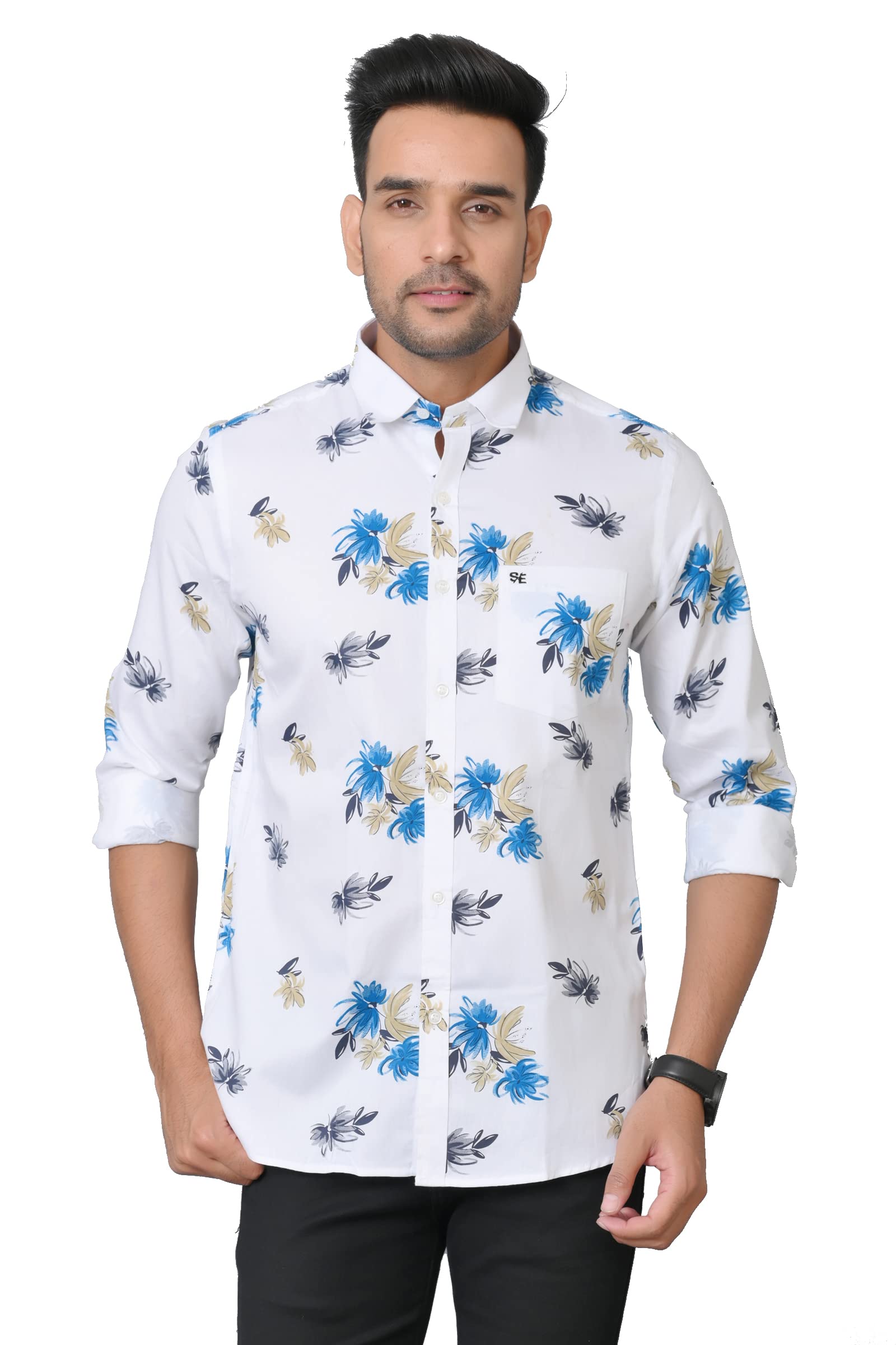 STYLETHIC Men's Regular Fit Printed Casual Shirts