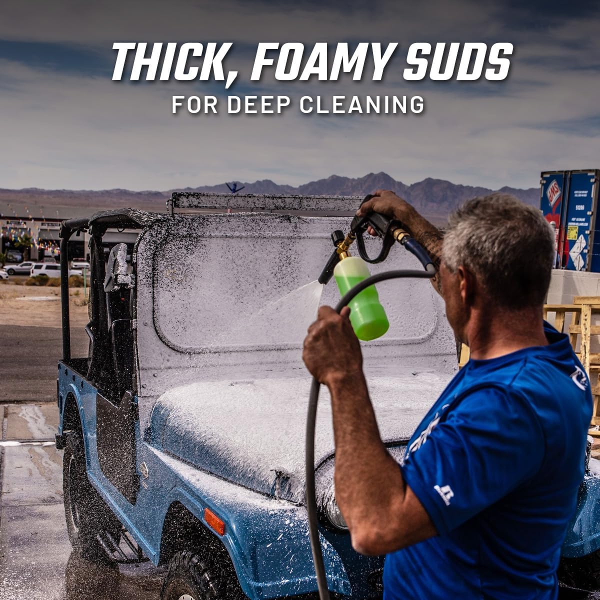 Slick Products Off-Road Wash (64 oz.) + Pressure Washer Foam Cannon Bundle – Super Concentrated ATV, UTV, Dirt Bike, Jeep & Truck Wash Foam Shampoo for Heavy Mud and Dirt