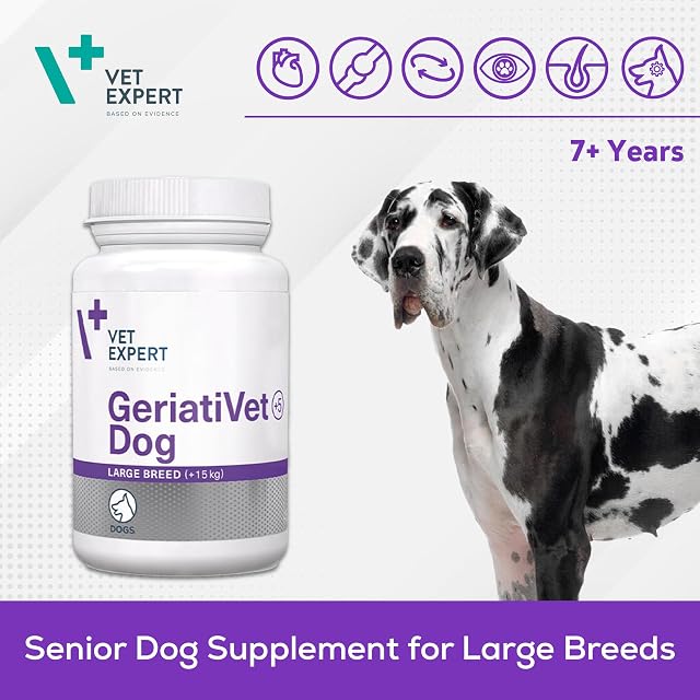 Foto 2 de 8 de VetExpert GeriatiVet Dog - Complemento alimenticio para la vitalidad del perro, para perros de más de 15 kg…