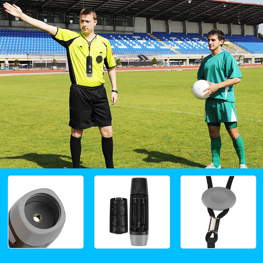 Sifflet électronique professionnel, sifflet d'urgence portable avec 3 tons Sifflet d'entraînement durable, sifflet d'arbitre, sifflet d'entraînement 2 en 1 avec lampe de poche, pour entraîneurs P.E