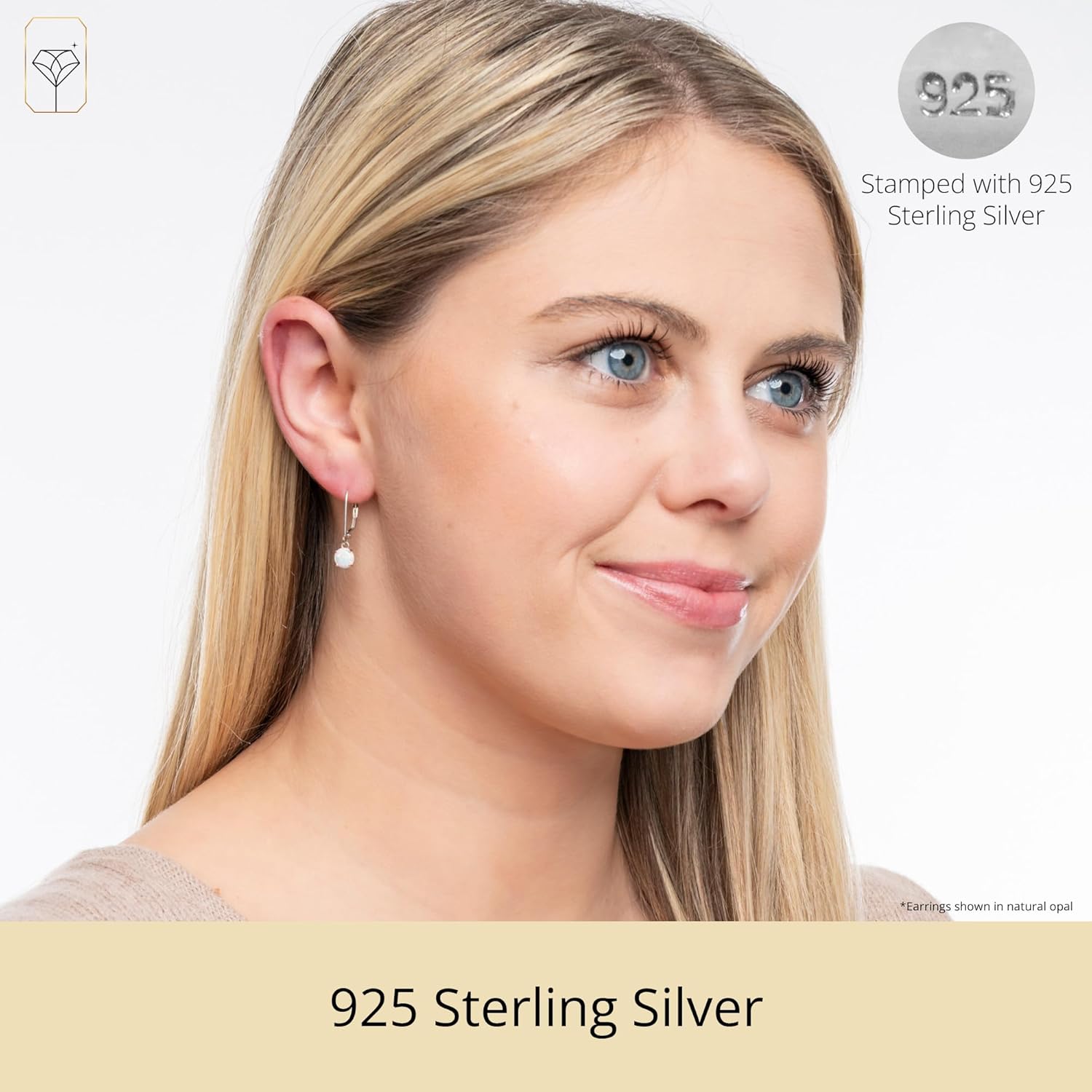 925 Sterling Silver Gemstone Earrings for Women | 6 & 8 mm Round Dangle Birthstone Earrings with Leverbacks | Hypoallergenic Gemstone Drop Dangling Earring by MAX + STONE - Image 2