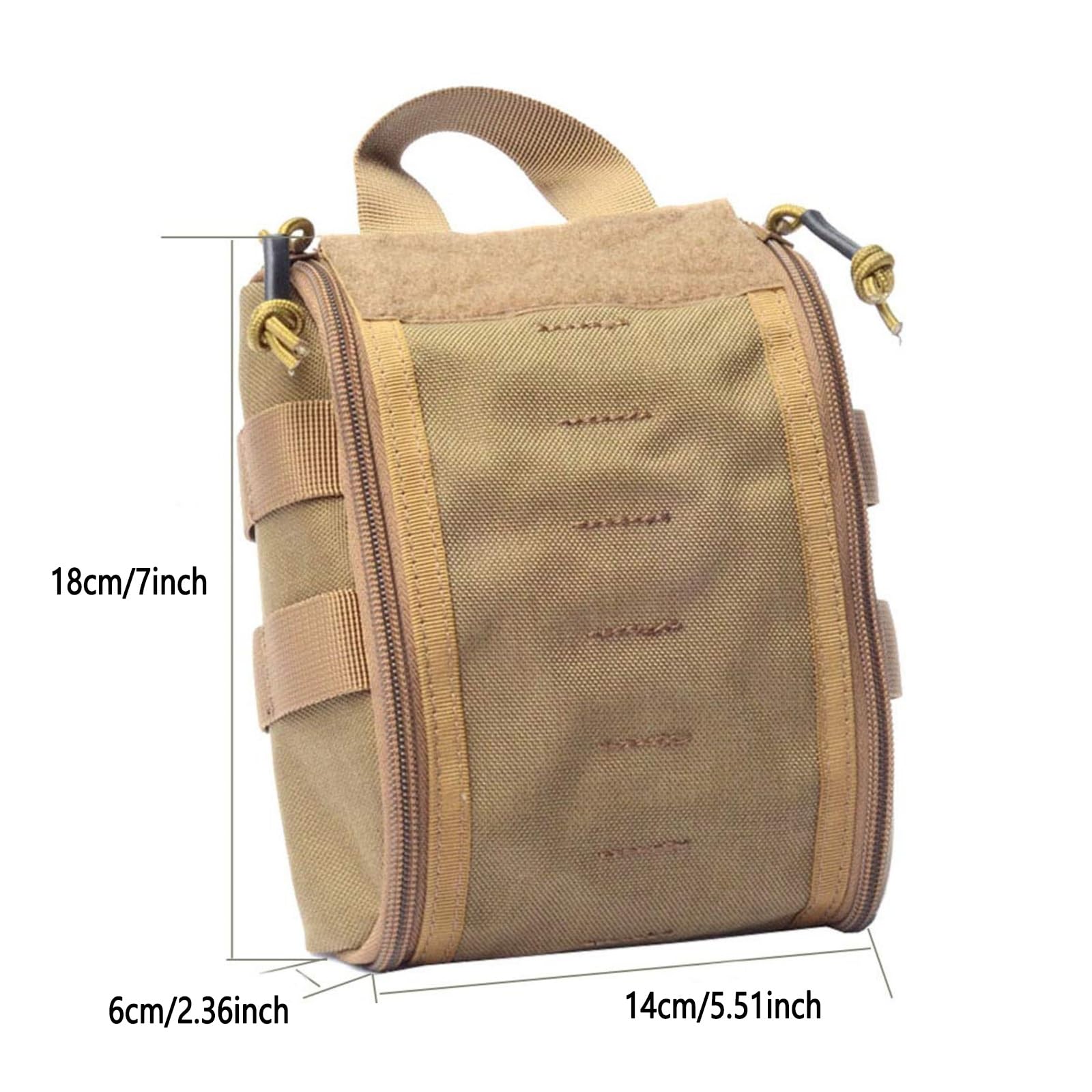 Trousse de Premiers Secours Tactique Molle 1000d, Sac D'Accessoires Médicaux, pour La Chasse Randonnée Survie Modulaire