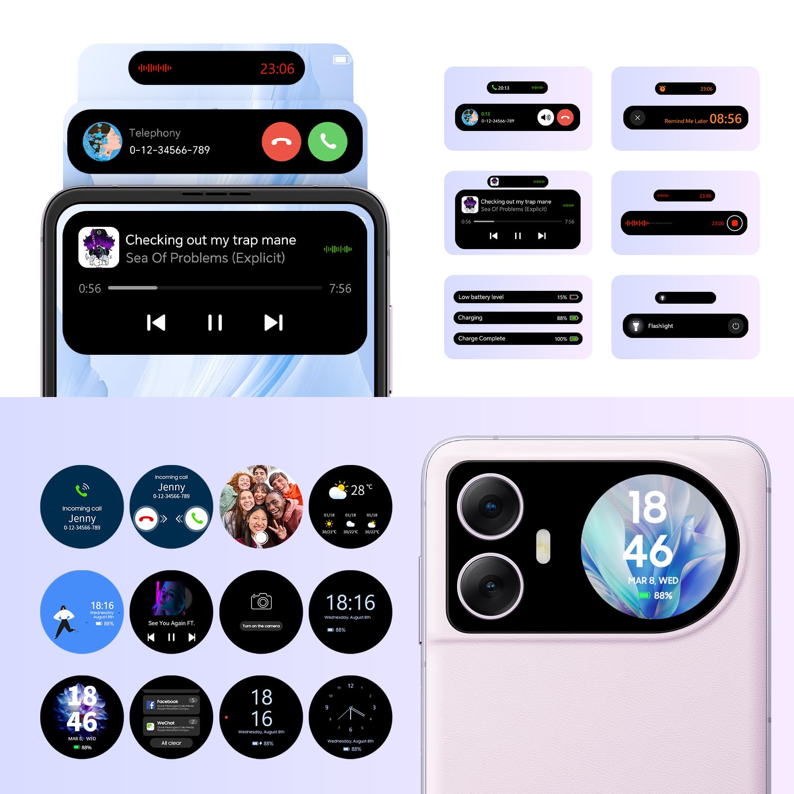 Blackview Smartphone Pieghevole Hero 10 con 1.19'' Secondario Schermo, 256GB ROM+36GB RAM, Helio G99, 6.9" FHD+ AMOLED /120Hz, 108MP+32MP, 45W/ 4000mAh,NFC/Fingerprint/Face ID/L1/GPS