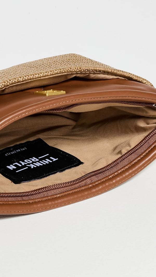 Think Royln Women's Bum Bag 2.0, Sand Dune Raffia/Mocha Luxe, One Size by Think Royln - Used condition - Image 5
