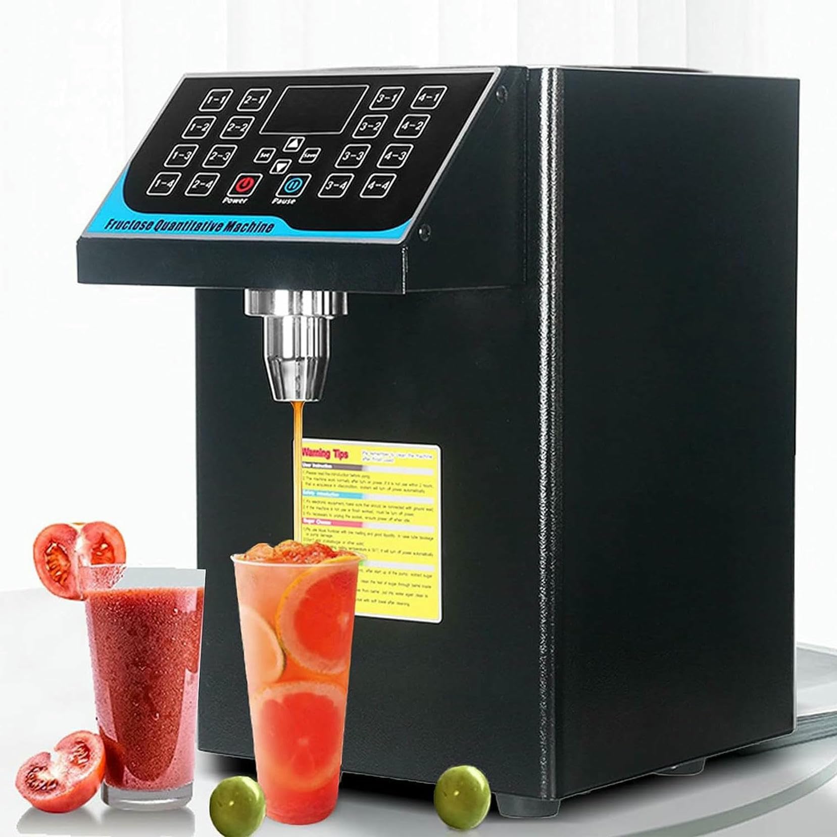 Distributeur automatique de sirop et fructose pour salon de thé