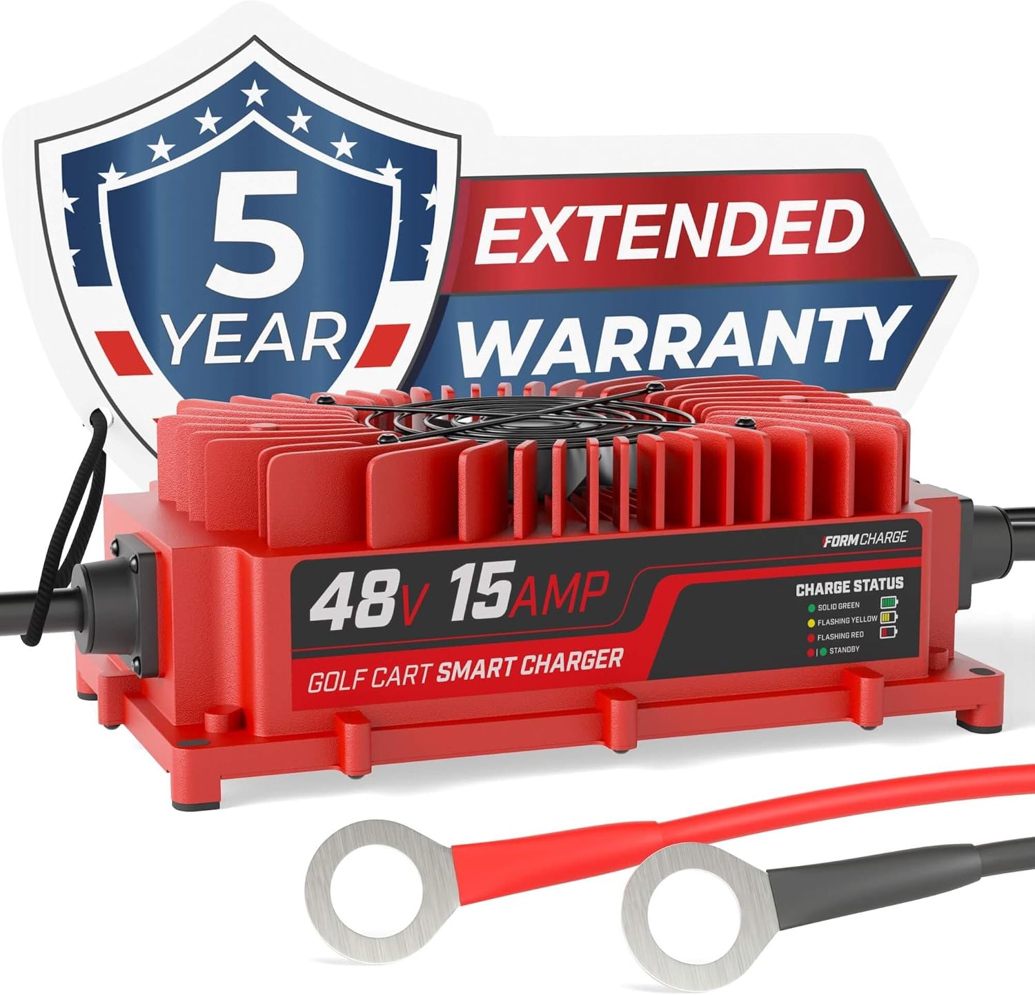 FORM 48 Volt Onboard Golf Cart Battery Charger - 48V 15AMP Lead Acid Battery Charger