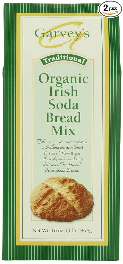 Garvey's Organic Traditional Irish Soda Bread Mix, 16 Ounce, (Pack of 2)