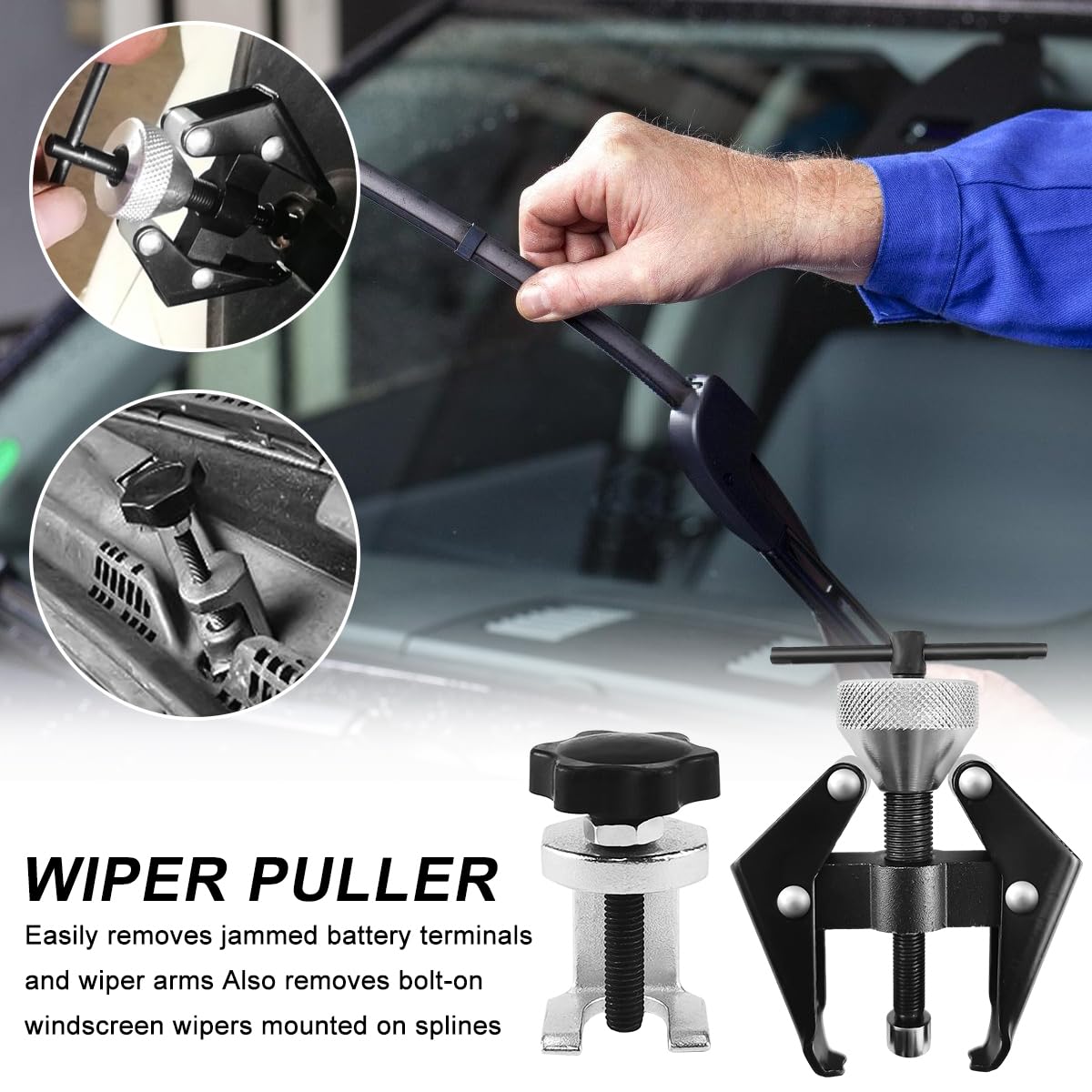 SURENHAP Outil De Retrait De Bras D'essuie-glace Extracteur De Bras D'Essuie-gla