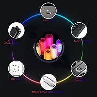 Vista 7 de Lámpara retro para automóvil, ajuste táctil, luces LED USB para automóvil, lámparas de noche automotrices USB enchufables, luz ambiental enchufable