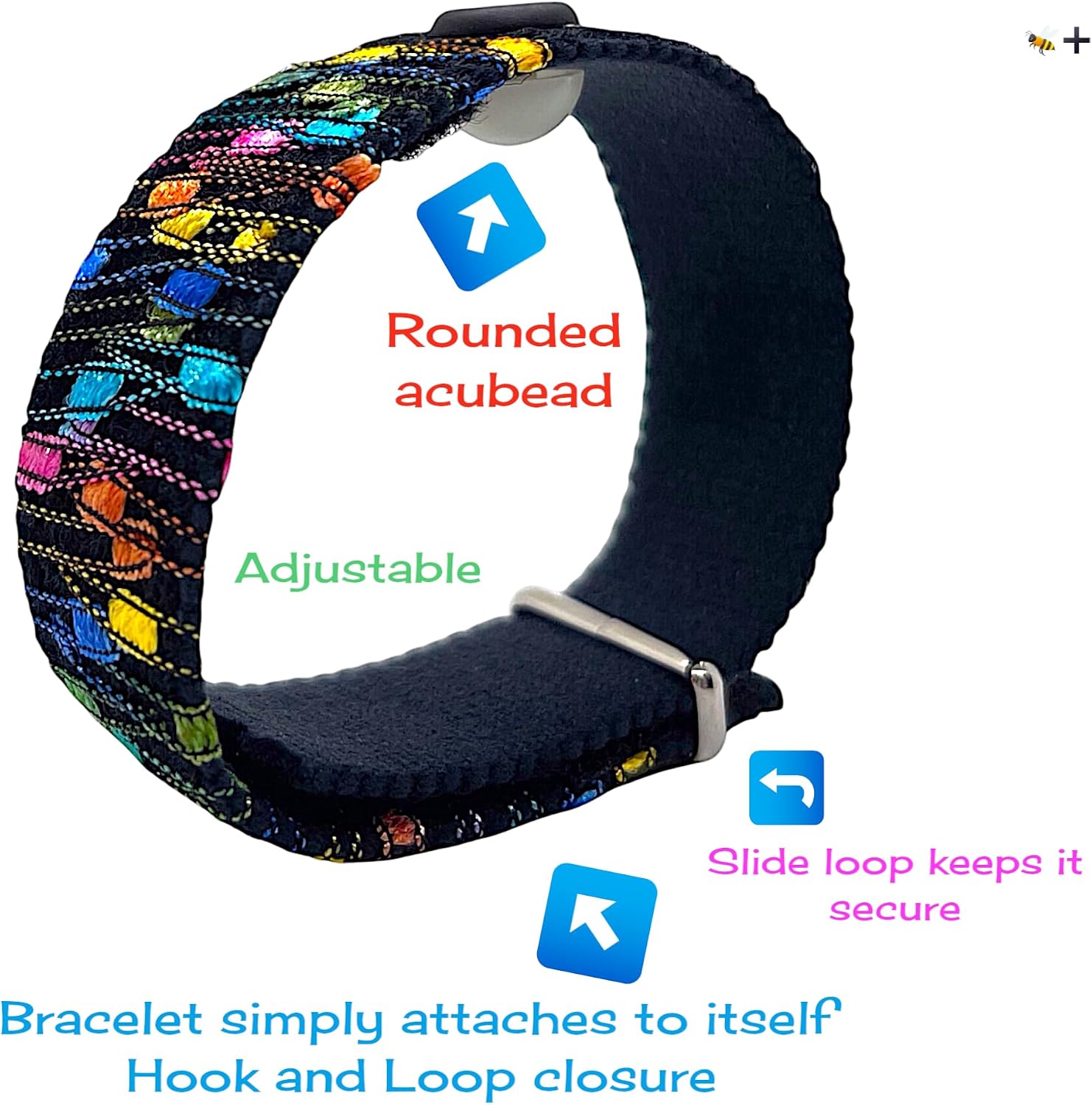 Adjustable Motion Sickness Bands Set of 2 Acupressure Wristbands Nausea Relief for Travel Morning Sickness Car Sickness Anti Nausea Bracelets (Small)