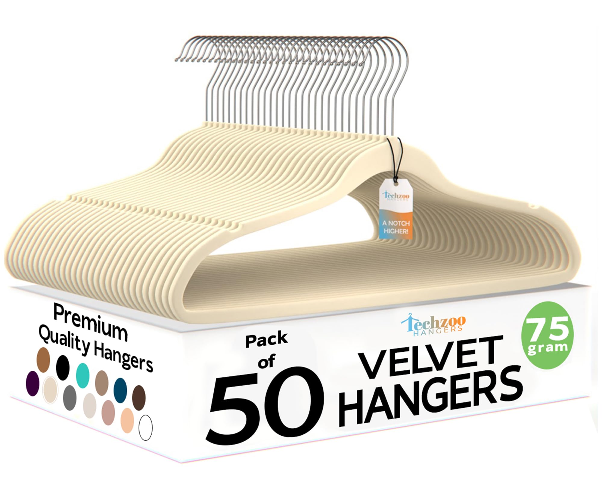50 Pack New Premium Quality Velvet Hangers
