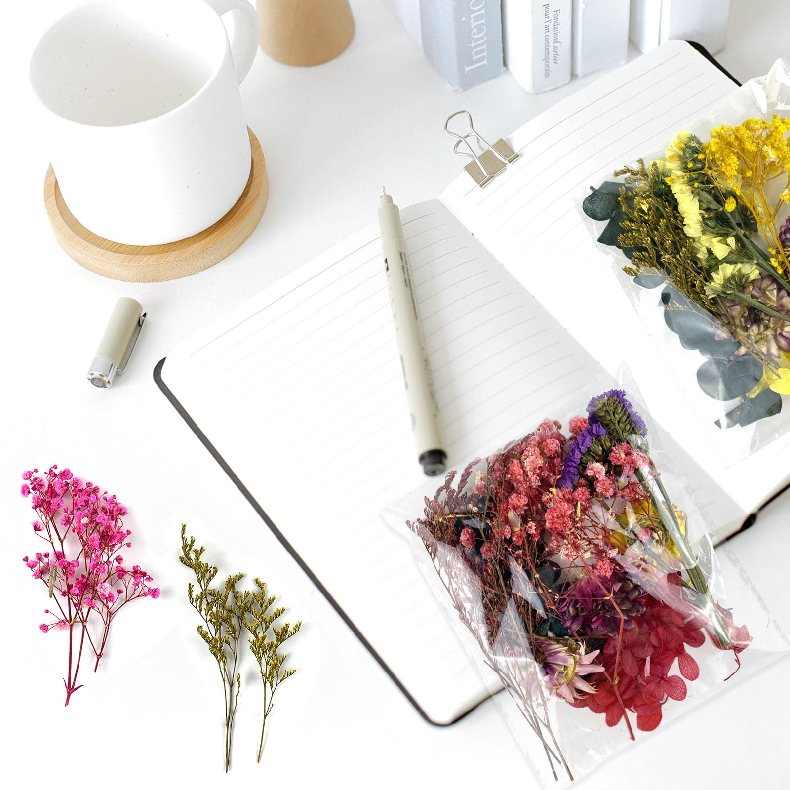 Fiori Secchi Pressati Naturali - Per DIY Gioielli, Resina, Candele E Scrapbooking