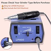 Vista 2 de Makartt Nail Drill Handpiece for Up200 Machine:Professional Electric File Remove Gel Polish Poly Nail Gel Black B-05 Removing for Removing Acrylic