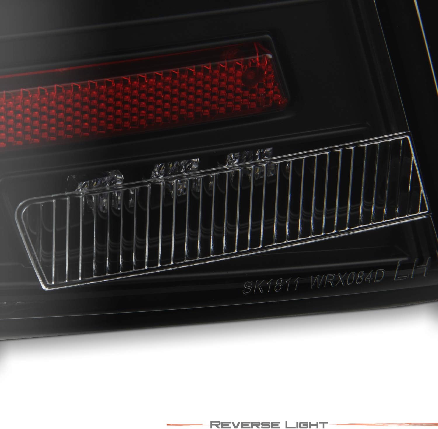 AKKON - Fit 2008-2011 Subaru Impreza WRX Sedan [Full LED] Running Tube Black Smoked Tail Lights Brake Lamp Pair Driver+Passenger