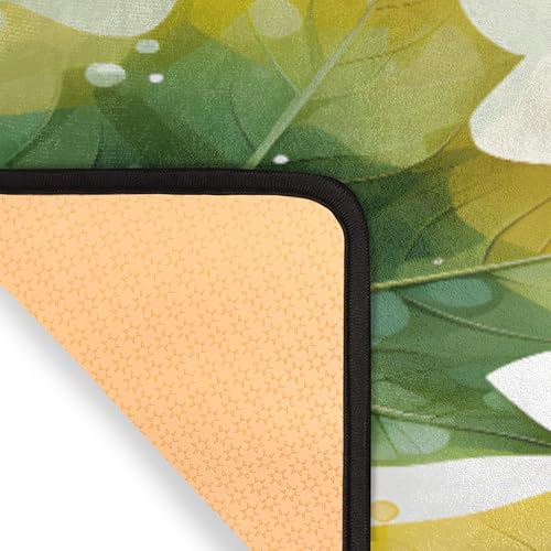 Miniatura 5 de Pardick 2 Pieces Bath Mat Set, Graffiti Maple Leaves Bath Mat U-Shaped Toilet Rug Bathroom Mat Set with Bath Rug Mat, Colorful Leaves Mat for