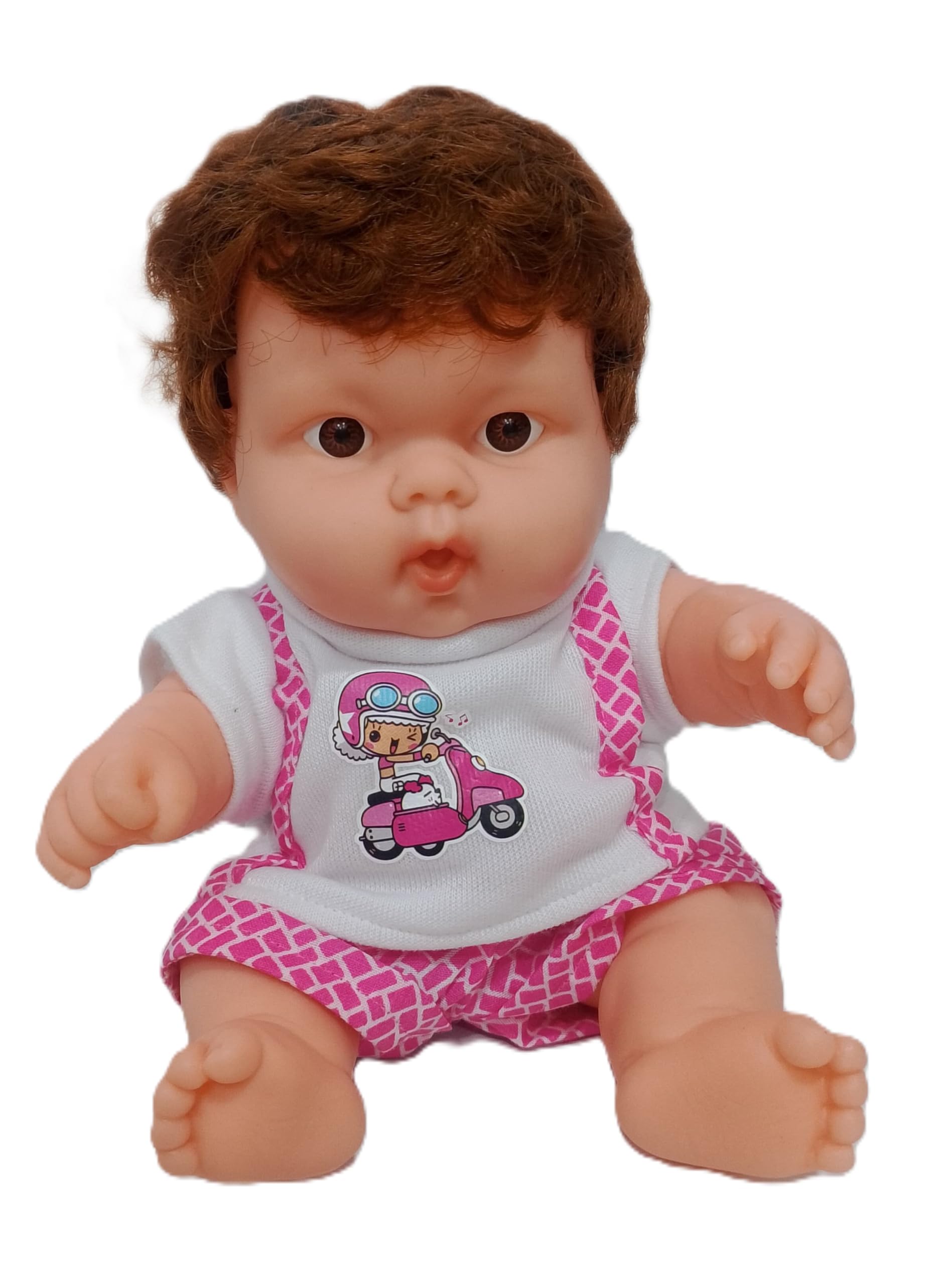 Curly Hair Healthy Face Baby Boy Doll with Rotatable Arms & Legs, Removable Clothes - 23 cm Tall, 17 cm Seated, Realistic Lifelike Baby Boy Doll for Girls and Boys (B0DB2HBDBS) Amazon Price History, Amazon Price Tracker