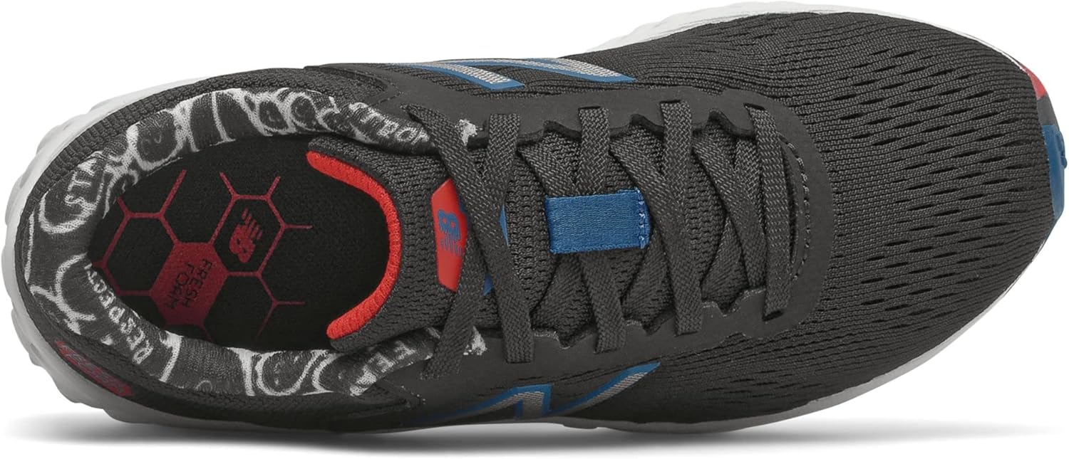 New Balance Unisex-Child Fresh Foam Arishi V2 Lace-up Running Shoe Black/Oxygen Blue/Team Red 10.5 Little Kid