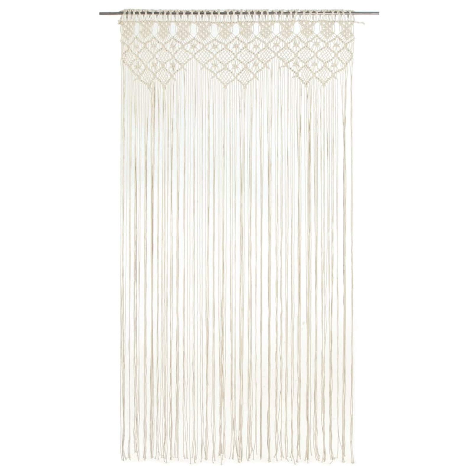 Tidyard Macramé Fait à la Main - Tenture Murale, Rideau Décoratif de Porte et Fenêtre - Fond de Mariage - 140 x 240 cm - Coton