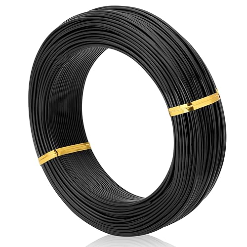 Miniatura 8 de Alambre de entrenamiento para bonsái de aluminio anodizado negro 1.0 de 8.82 oz, rollo grande, muchos tamaños para elegir, alambre de metal flexible