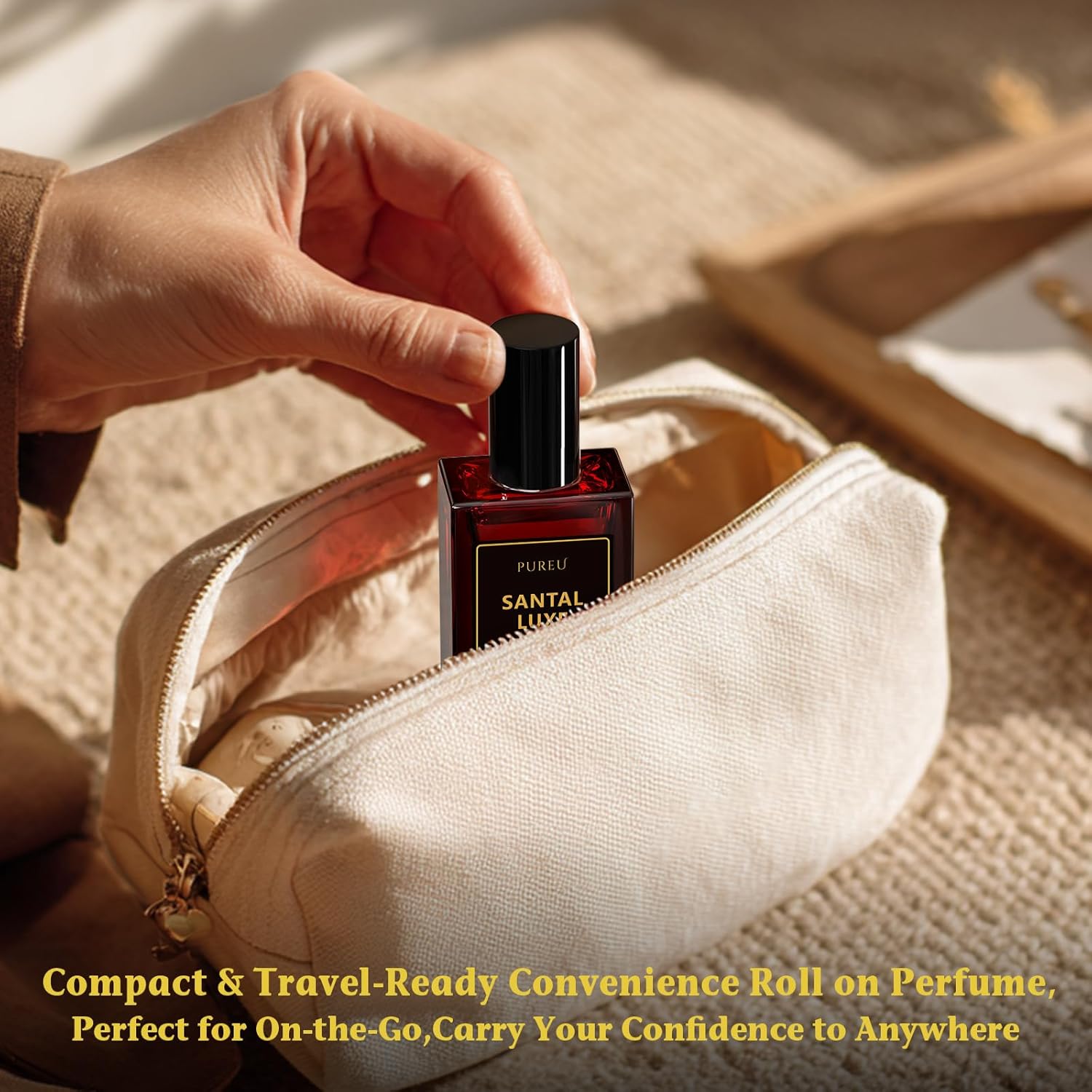 PUREU Pheromones Perfumes for Women, Long Lasting Pheromones Oil for Women Santal Luxe Perfume, Roll On 0.34FL OZ/10ML Travel Size Essential Oil Fragrance Eau De Parfum, Made in USA - Image 9