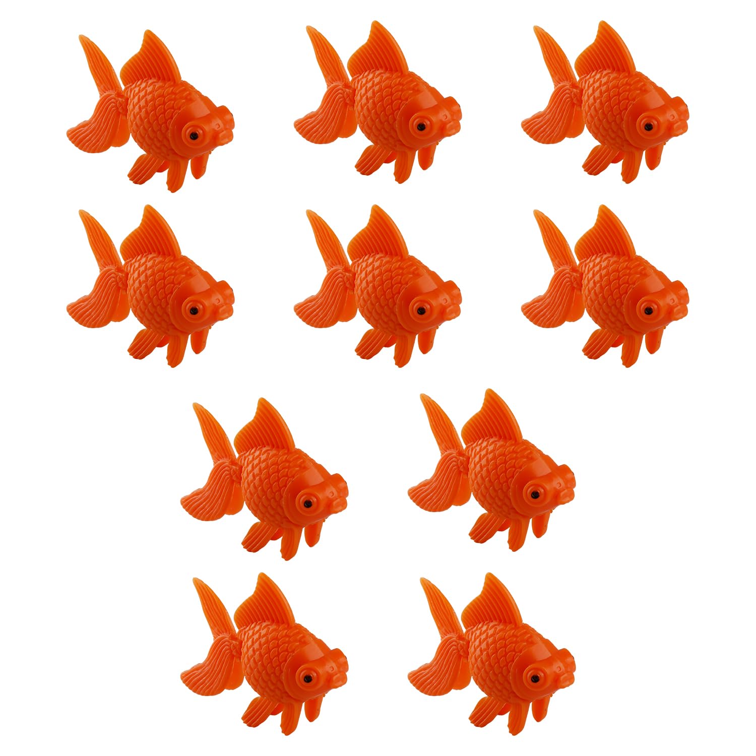 Tabanzhe 10PCS Artificial Aquarium Fish, Plastic Fake Floating Set, Moving Decorations