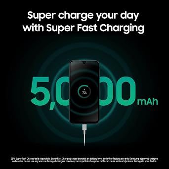 Samsung Galaxy A17 5G Smart Phone, 128GB, Large AMOLED, High-Res Camera, Durable Design, Super Fast Charging, Expandable Storage, Circle to Search, 2025, US , Black