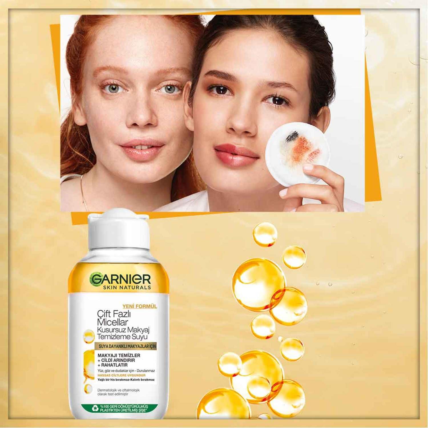 Garnier Çift Fazlı Micellar Kusursuz Makyaj Temizleme Suyu 100 ml