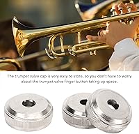 Vista 5 de Válvula de trompeta, 3 piezas de reparación de trompeta de pistón de tornillo de metal para accesorios de repuesto para instrumentos musicales (#2)