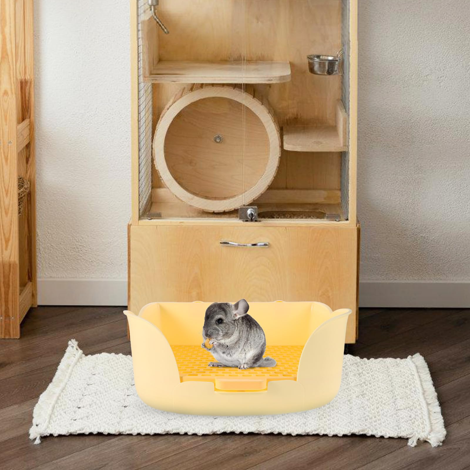 Kleintier Katzentoilette für Kaninchen mit Einfacher Montage und Trennung
