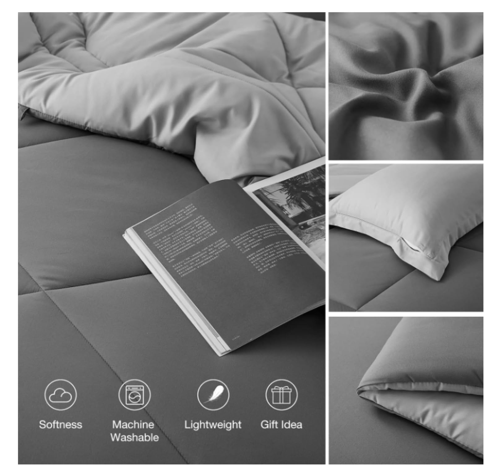 Duvet Patrones Animales Coloridos Edredon Microfibra Funda Nordica Transpirable Colcha 4 Temporadas Colcha Cama Lavable Duradero Edredones+2 Fundas de Almohada (50x75cm) 203x228cm