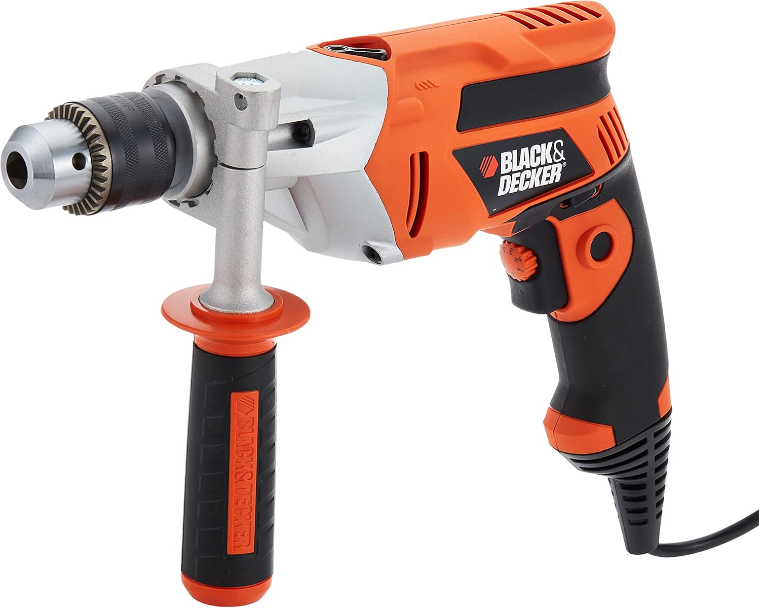 BLACK+DECKER 710W 13mm 3,100 RPM Electric Hammer Percussion Drill with Kitbox for Wood, Metal