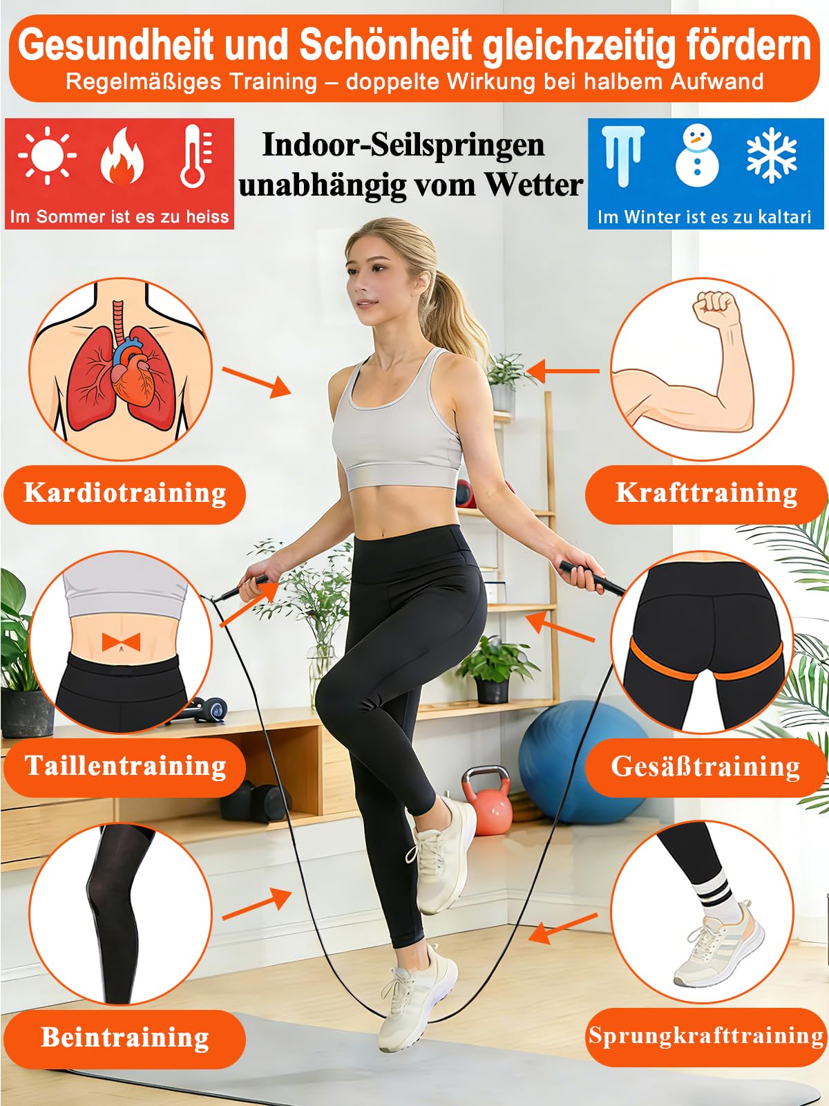 Zosilong 2.8M Verstellbare Springseil Erwachsene Fitness, Springseil für Alle Größen & Körpertypen, Hochwertiges Metall, Speed Rope für Fitness & Ausdauer & Seilspringen Training, für Herren/Damen - 3