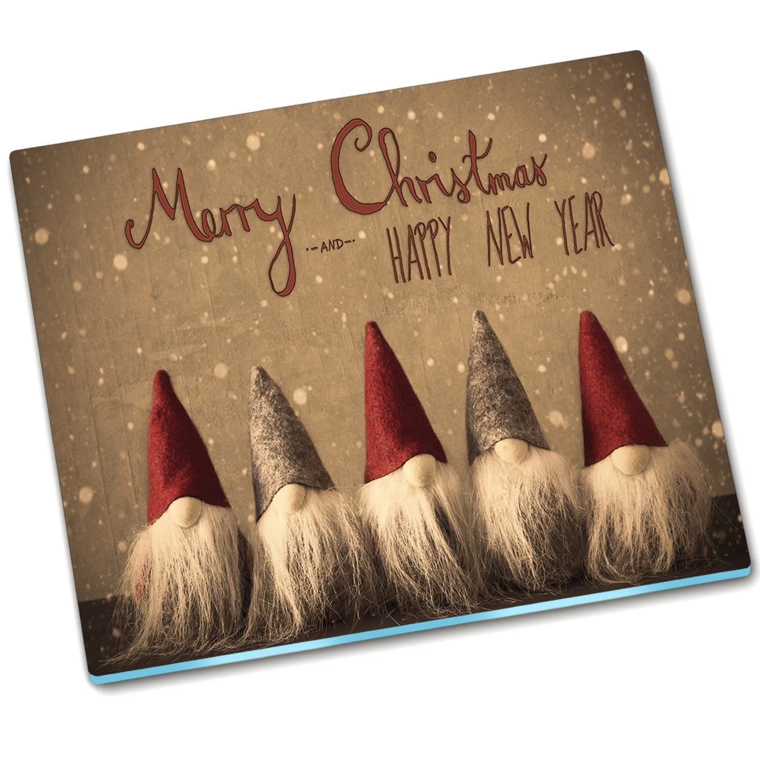 Plaque de couverture de coloration en verre 60x52 cm, protection des éclaboussures Joyeux Noël