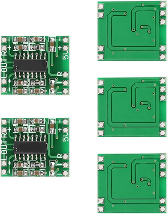 Audio Amplifier Board 5 Pack, 3W+3W Mini 2.5V-5.5V