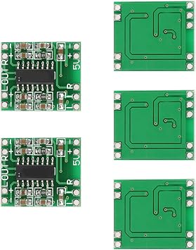 Audio Amplifier Board 5 Pack, 3W+3W Mini 2.5V-5.5V