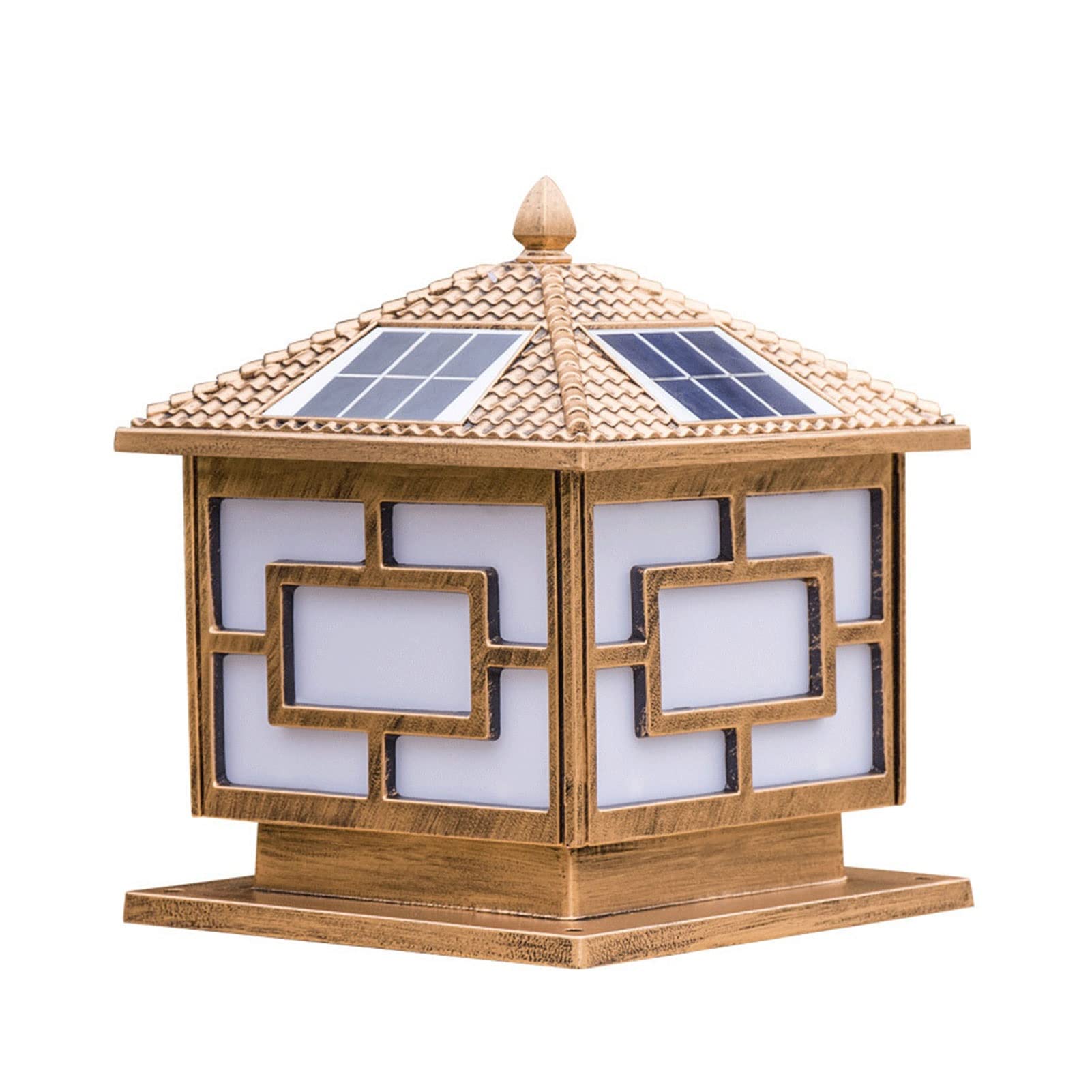XANAYXWJ Lampada da Parete per Esterni a LED, palo Solare, Recinzione, Colonna, Lampada, pilastro Impermeabile in Alluminio, con Telecomando, Lanterna per Porta della Villa, Illuminazione